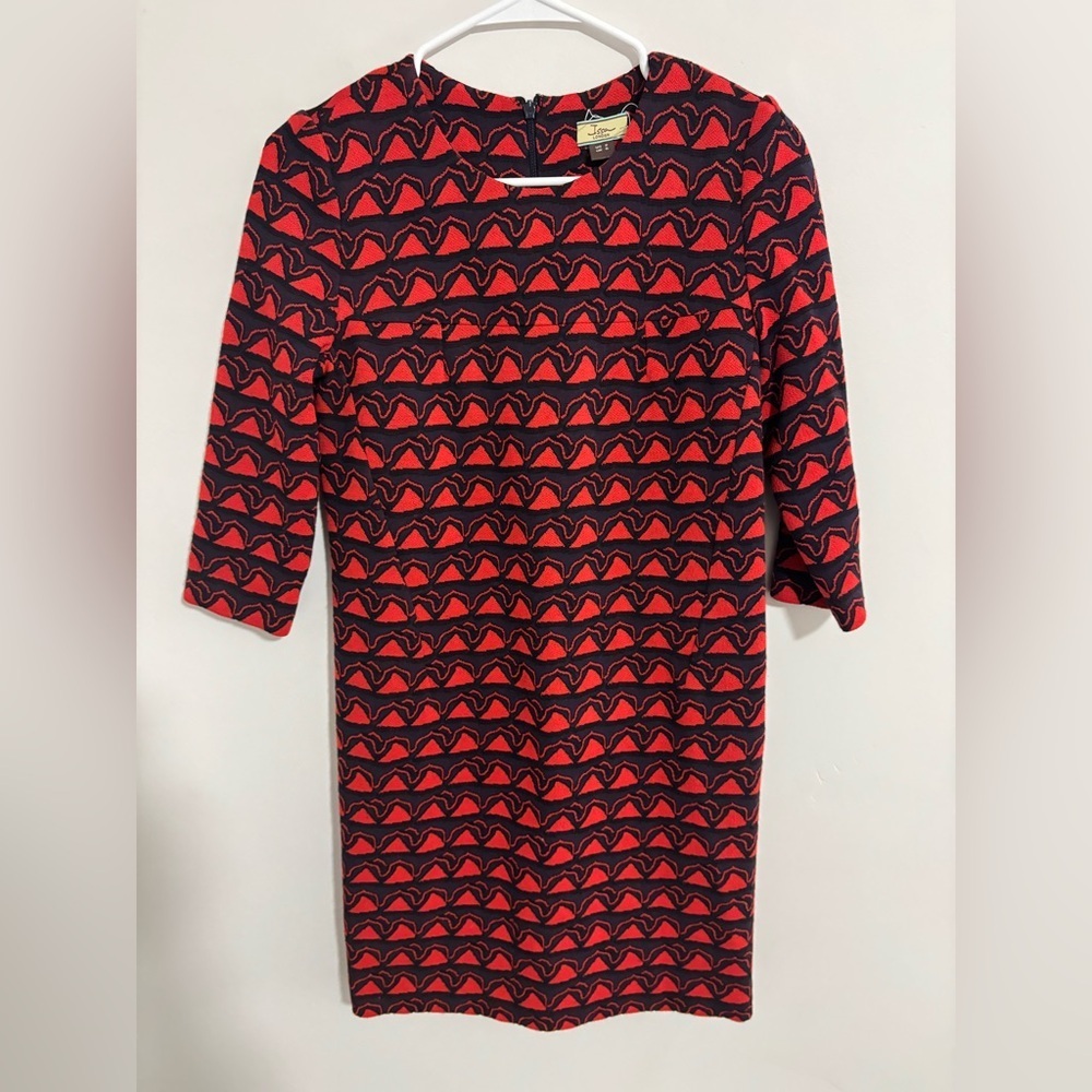 Issa London Women’s Geometric Dress Size 2 Purple and Red - Picture 4 of 4